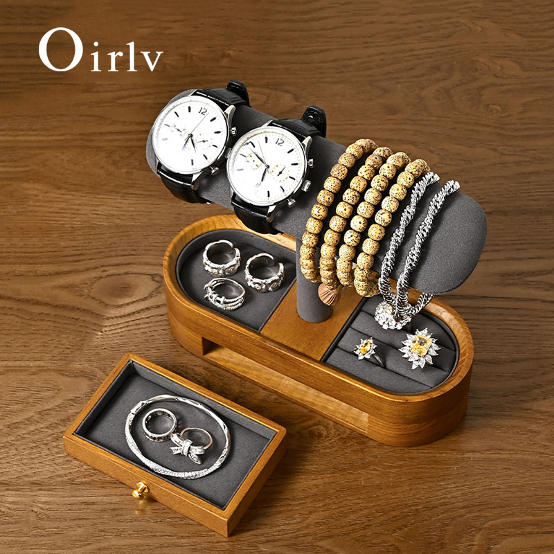 Men'S Accessories Drawer Organizer - Oirlv organisateur de montre en bois