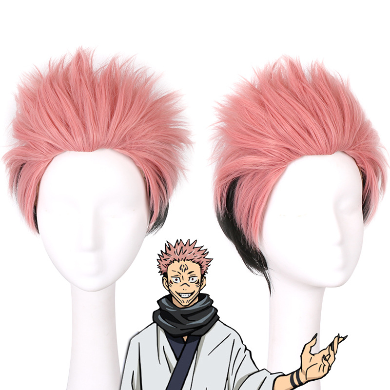 Mens Accessories Style - Perruque de cosplay Sukuna double face