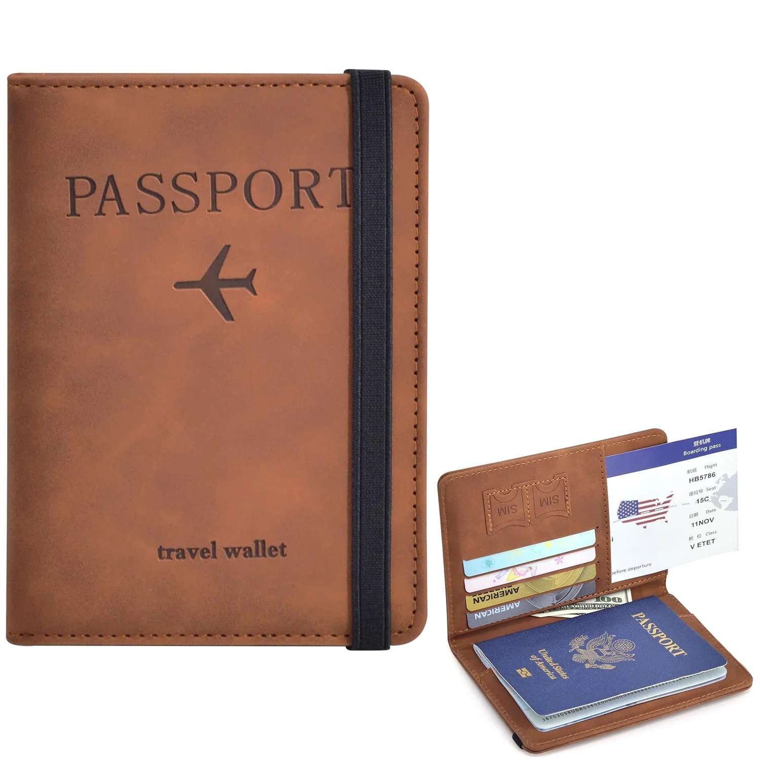 Men'S Accessories Essentials - Porte-passeport pour voyage Essentials, étui portefeuille