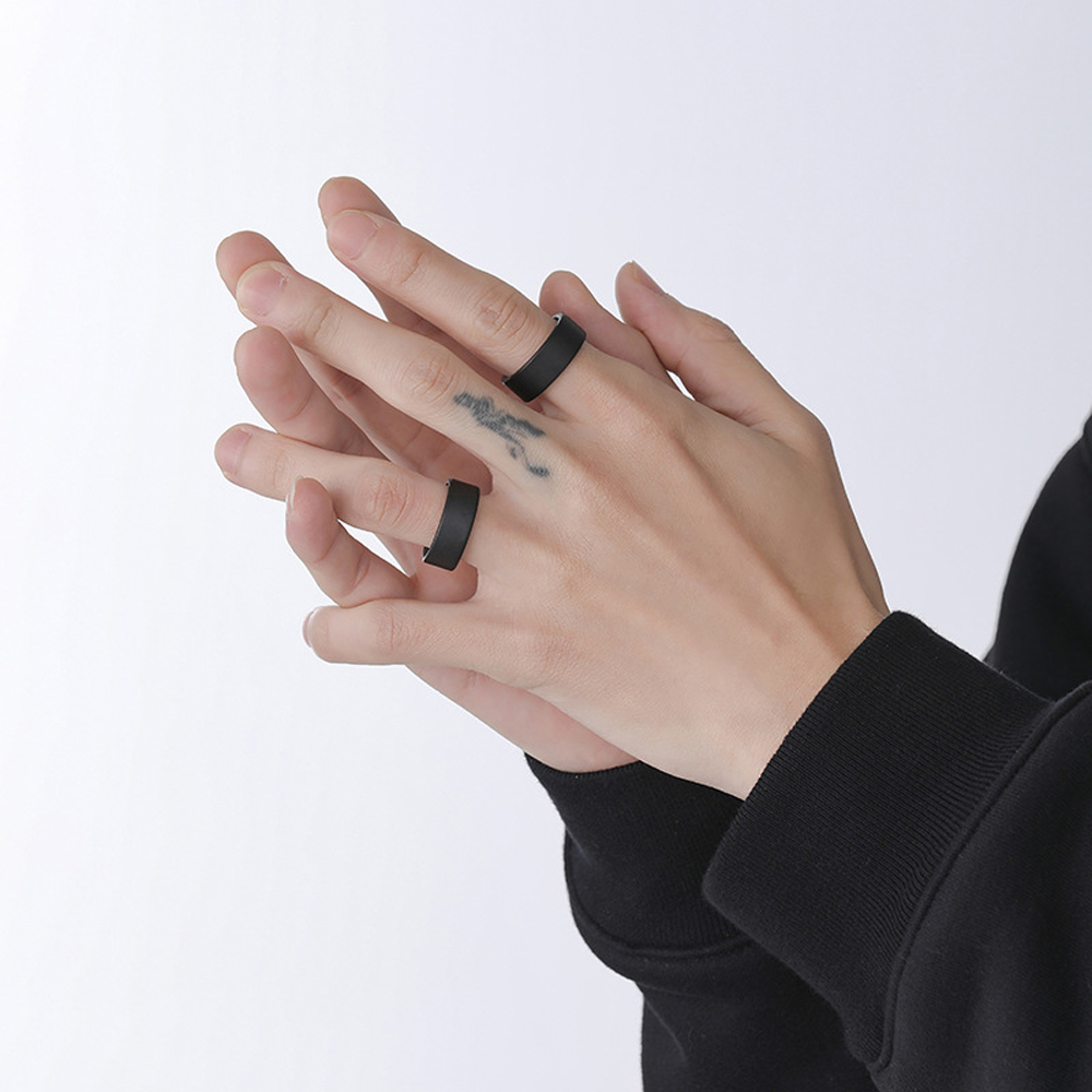 Bague en céramique noire mate  - Men'S Accessories Essentials avis et prix
